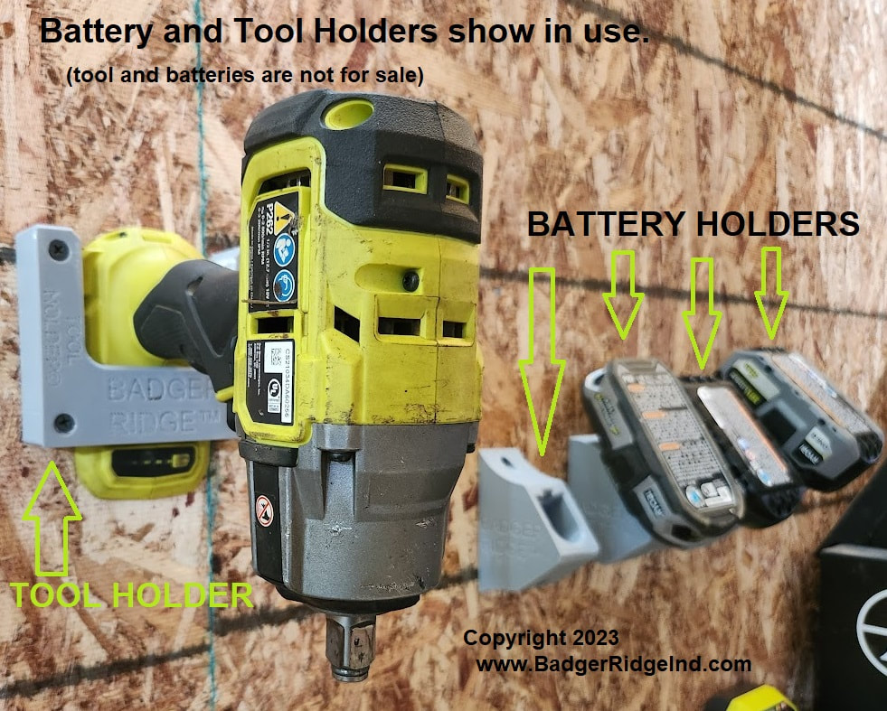 Tool & Battery Holder Ryobi 18V