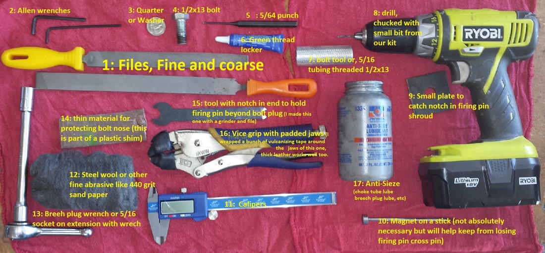 Tools required for installing 700ML 209 Conversion