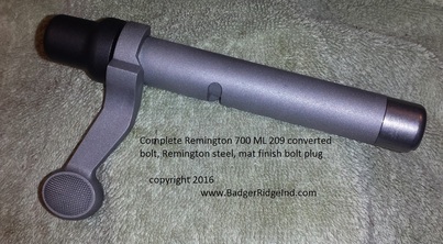 Remington 700ML 209 converted bolt