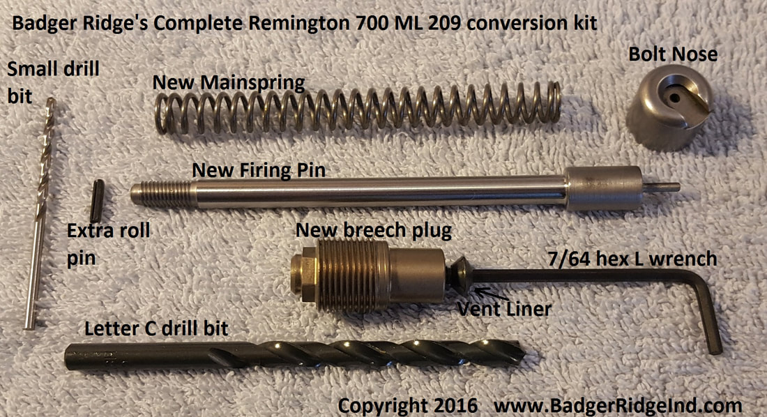 Badger Ridge's 209 conversion kit for Remington 700 ML MLS