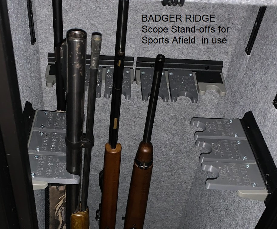 Badger Ridge's Scope Stand-offs for Sports Afield safe shown in use