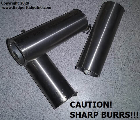 D cell Ti spacer pipe: sharp burrs!!!