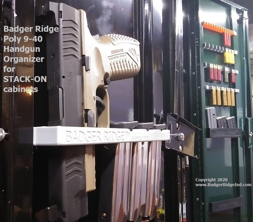3D printed pistol Holder for STACK-ON gun cabinets